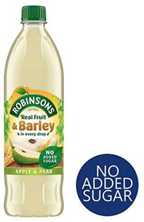 Robinsons Fruit & Barley Apple & Pear Squash No Added Sugar 1L Route