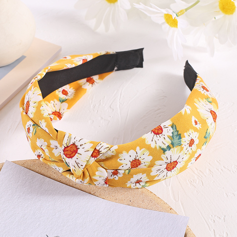 Fashion Cherry Blossoms Flower Knotted Headband Women Hairband Cute