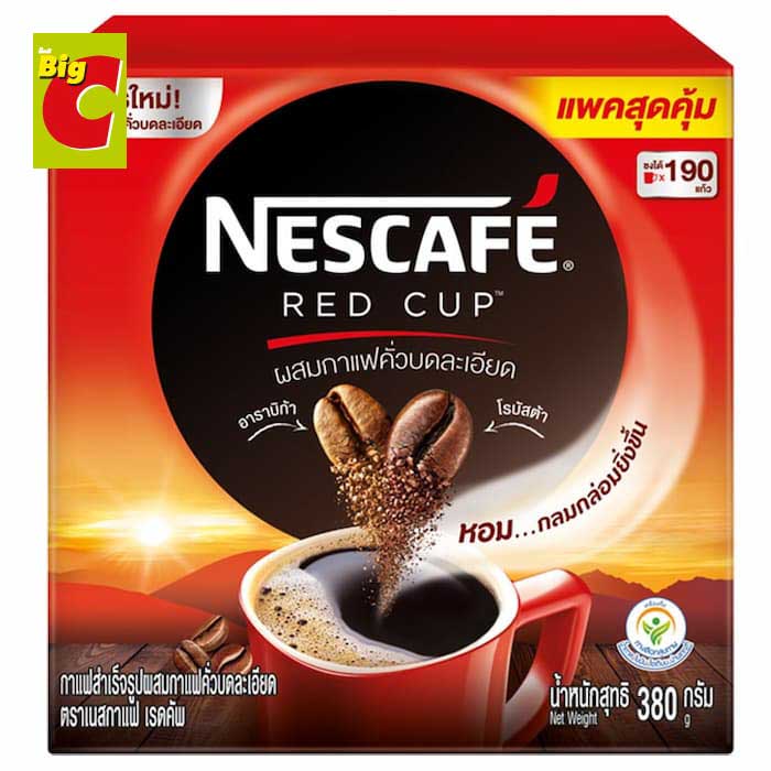 NESCAFE เนสกาแฟ เรดคัพ กาแฟสำเร็จรูป แบบกล่อง ขนาด 380 กรัม Red Cup 380g by Big C