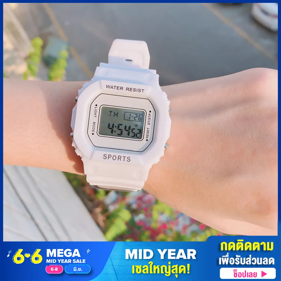 [ส่งฟรี] [สินค้าพร้อมส่งจากไทย] Ok Shopings ราคาถูกสุด นาฬิกา นาฬิกาข้อมือดิจิตอล นาฬิกาสปอร์ต นาฬิกาผู้หญิง แฟชั่นใหม่ สายซิลิโคน กันน้ำ มีไฟ LED ดิจิตอล นาฬิการาคาถูก สินค้าส่งจากไทย (มีบริการเก็บเงินปลายทาง) รุ่น INS01
