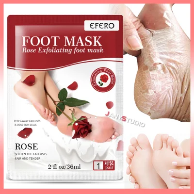 EFERO Rose Foot Mask, foot peeling mask, adjust feet soft like baby feet, foot peeling mask, solving foot problems with side peeling pads.