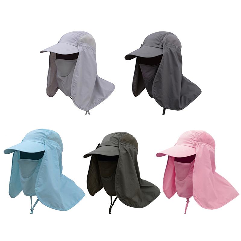 Outdoor Sun Shield Neck Face Mask Mesh Floppy Flap Hat Cap Visor REMAI01 ThaiPick