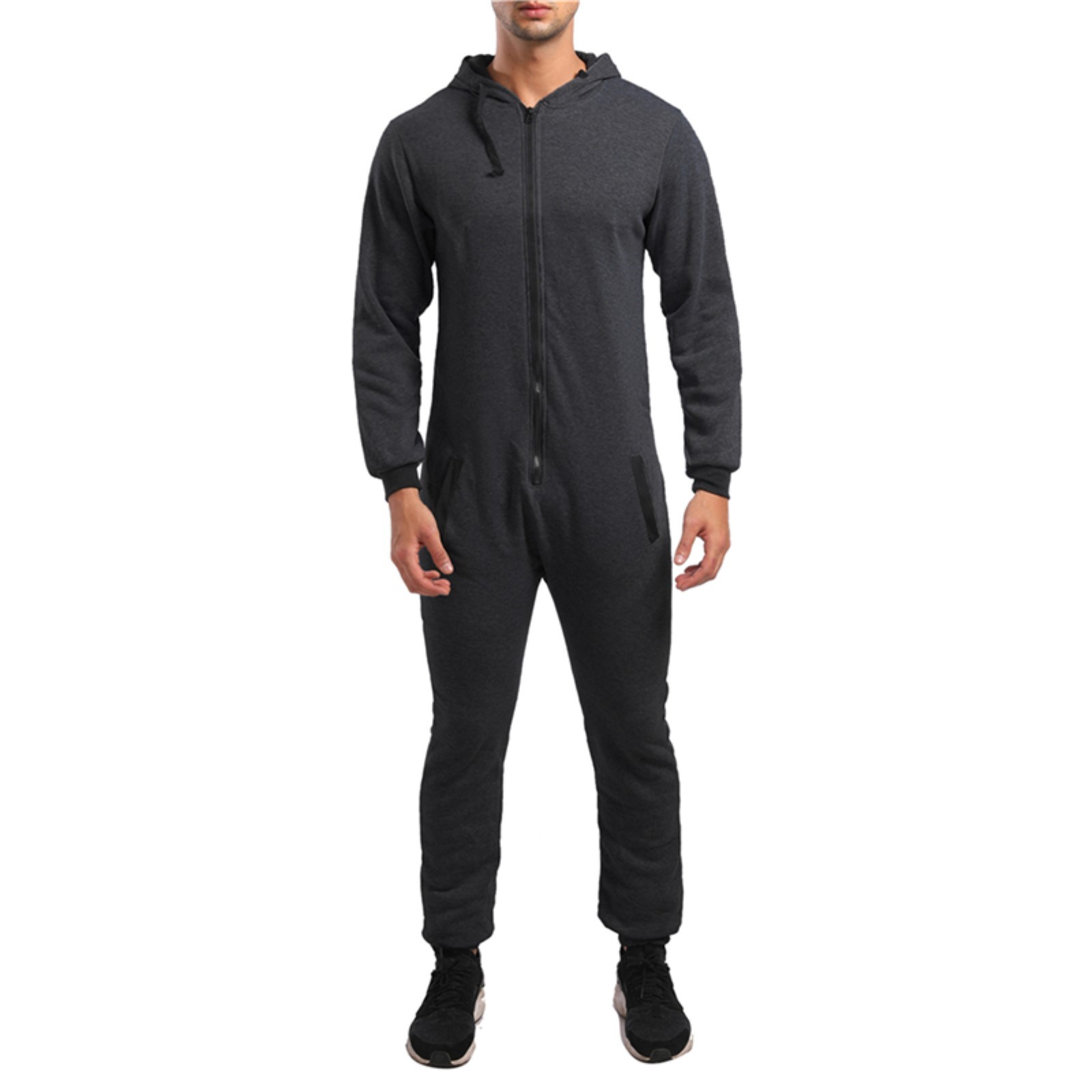 Men Warm Teddy Fleece Onesie Fluffy Sleep Lounge Sleepwear One Piece