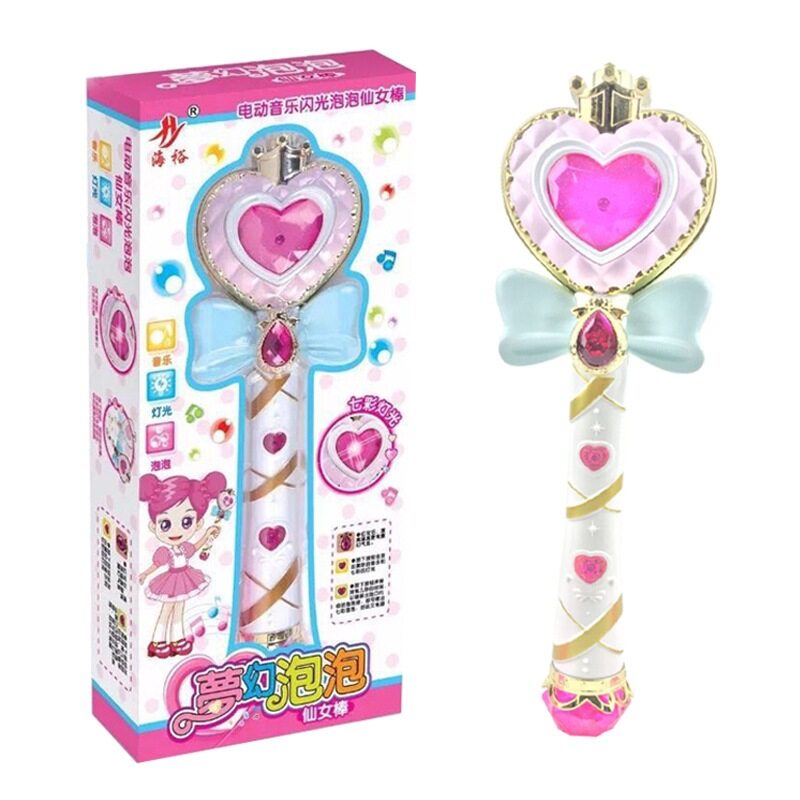 ProudNada Toys ของเล่นเด็ก ไม้คฑา มีเสียงมีไฟ เป่าฟองได้ HAI YU Bubble Fairy wand NO.99088