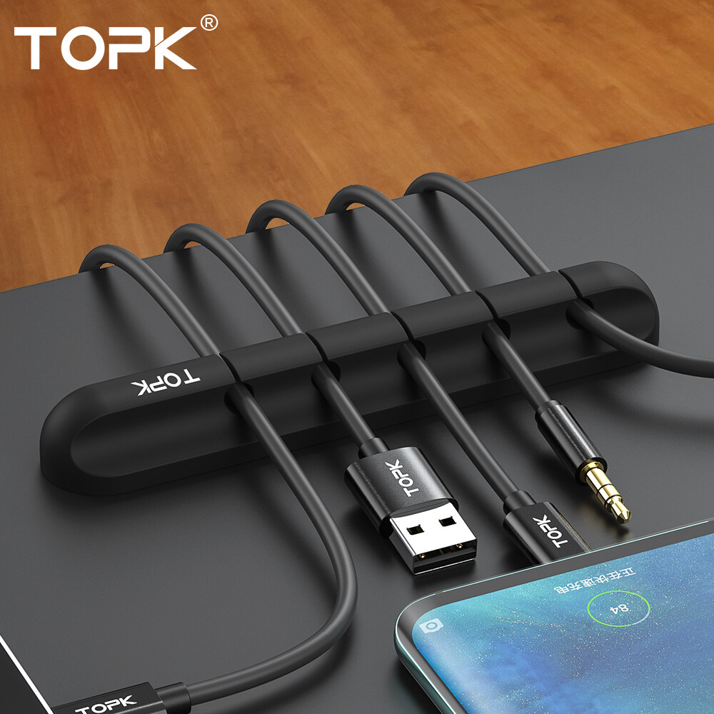Topk L16 Magnetic Cable Clip Management Anti-Winding Wire Cable Holder Organizer Cables. 