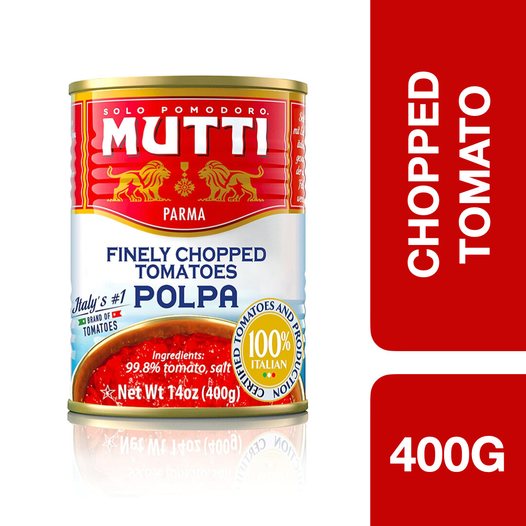Mutti Polpa Finely Chopped Tomatoes 400g ++ มุตติโพลปา มะเขือเทศสับละเอียด 400 กรัม