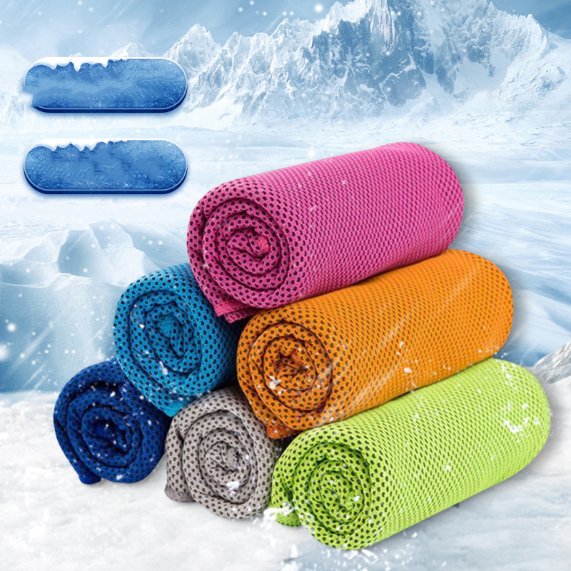 ผ้าเย็นซับเหงื่อ สำหรับนักกีฬา เก็บความเย็นได้ดีเยี่ยม พกพาสะดวก Cool Towel ผ้าซับเหงื่อ ออกกำลังกาย ผ้าเย็นลดอุณหภูมิ ผ้าลดความร้อน มีให้เลือก 10 สี