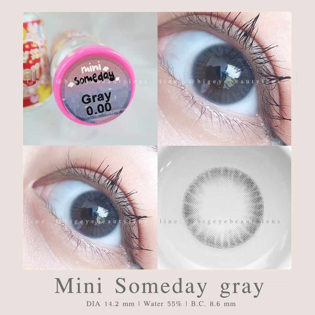 mini someday gray คอนแทคเลนส์ [ รายเดือน ] ยี่ห้อ kittykawaii ( ขนาดเท่าตาจริง )