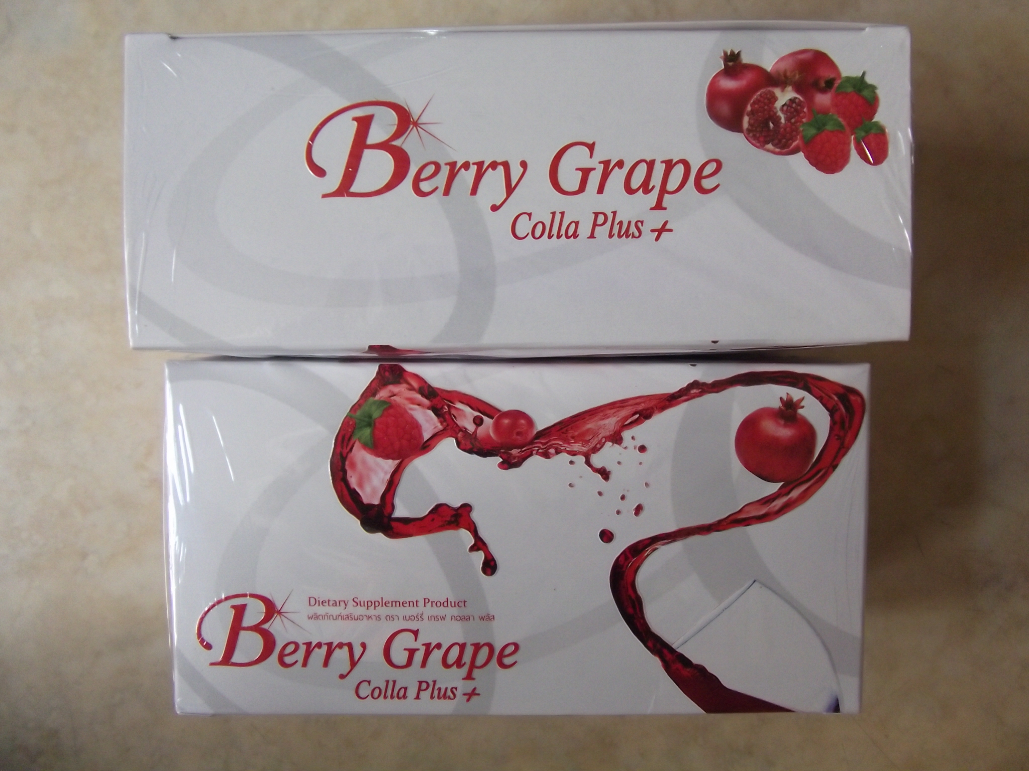 Berry Grape Colla Plus เบอร์รี่เกรฟ คอลลาพลัส เครื่องดื่มสำเร็จรูป คอลลาเจนสกัดผสมเบต้า-กูลแคน รสเบอร์รี่ดื่มง่ายจากสารสกัดธรรมชาติ