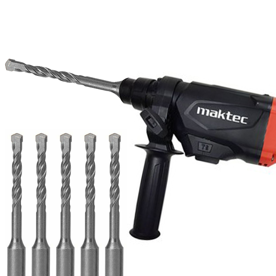 ดอกโรตารี่ ดอกสว่าน ดอกเจาะปูน 6.5x110 มม. จำนวน 5 ดอก 5x Rotary Hammer Drill Bit 6.5x110mm