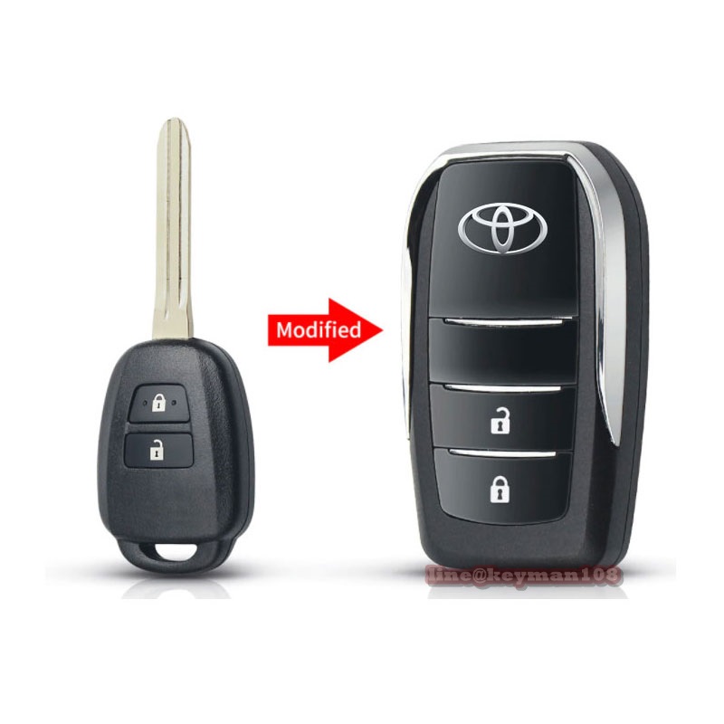 กรอบกุญแจพับ vios yaris commuter 2013-2020 กรอบกุญแจพับ Toyota gen3