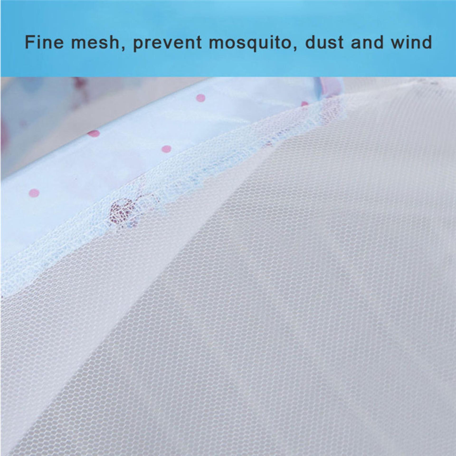 Fancytoy Foldable Baby Bed Portable Folding Crib Mosquito Net Safe Mesh