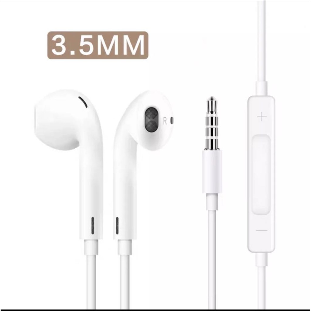 หูฟังสำหรับโทรศัพท์แอปเปิ้ล ของแท้สีขาว หูฟังชนิดใส่ในหู อินเตอร์เฟซ 3.5 มม ใช้ได้กับ ฯลฯโทรศัพท์มือถือเข้ากันได้กับโทรศ