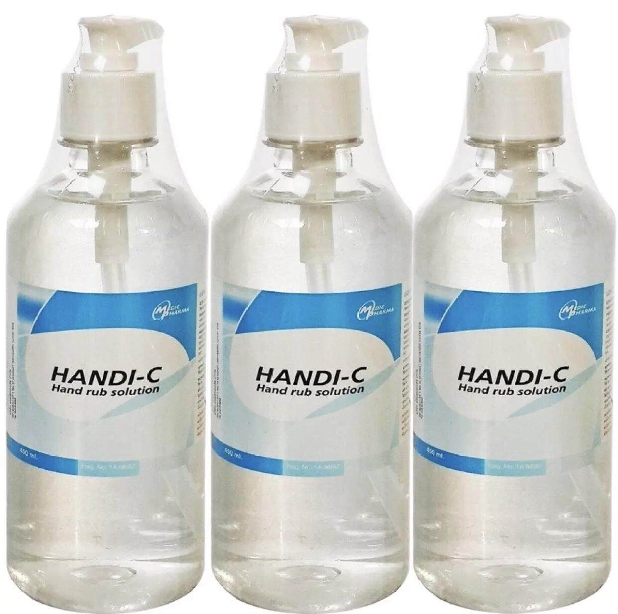 HANDI-C แอลกอฮอล์สำหรับล้างมือ 450 ml. 3 ขวด