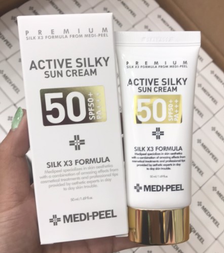 Medi-Peel Active Silky Sun Cream SPF50+ PA+++ 50ml. กันแดด คอลลาเจน ...
