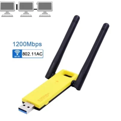 Wireless WiFi ADAPTER 1200 Mbps Dual Band 5 GHz 2.4 GHz อะแดปเตอร์ 802.11ac RTL8812BU ชิปเซ็ต Mini USB การ์ด PC