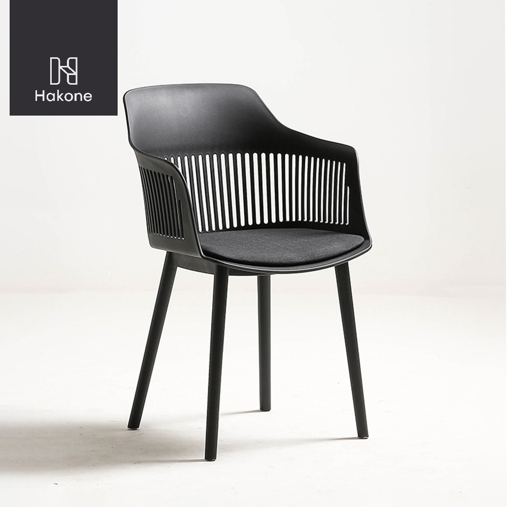 [ส่งฟรี] HAKONE เก้าอี้อาร์มแชร์ เบาะผ้า 55x55x80cm มินิมอล เก้าอี้กินข้าว เก้าอี้ทำงาน เก้าอี้คาเฟ่ HomeHuk