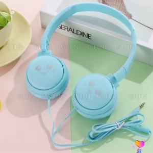 สินค้า Headphones J-18/J18หูฟังแบบครอบ ลายน่ารัก สีสวย เสียงเบสดีมาก แจ๊ค3.5mm Audio Pin /ฟังเพลง/ดูหนัง/เรียนออนไลน์