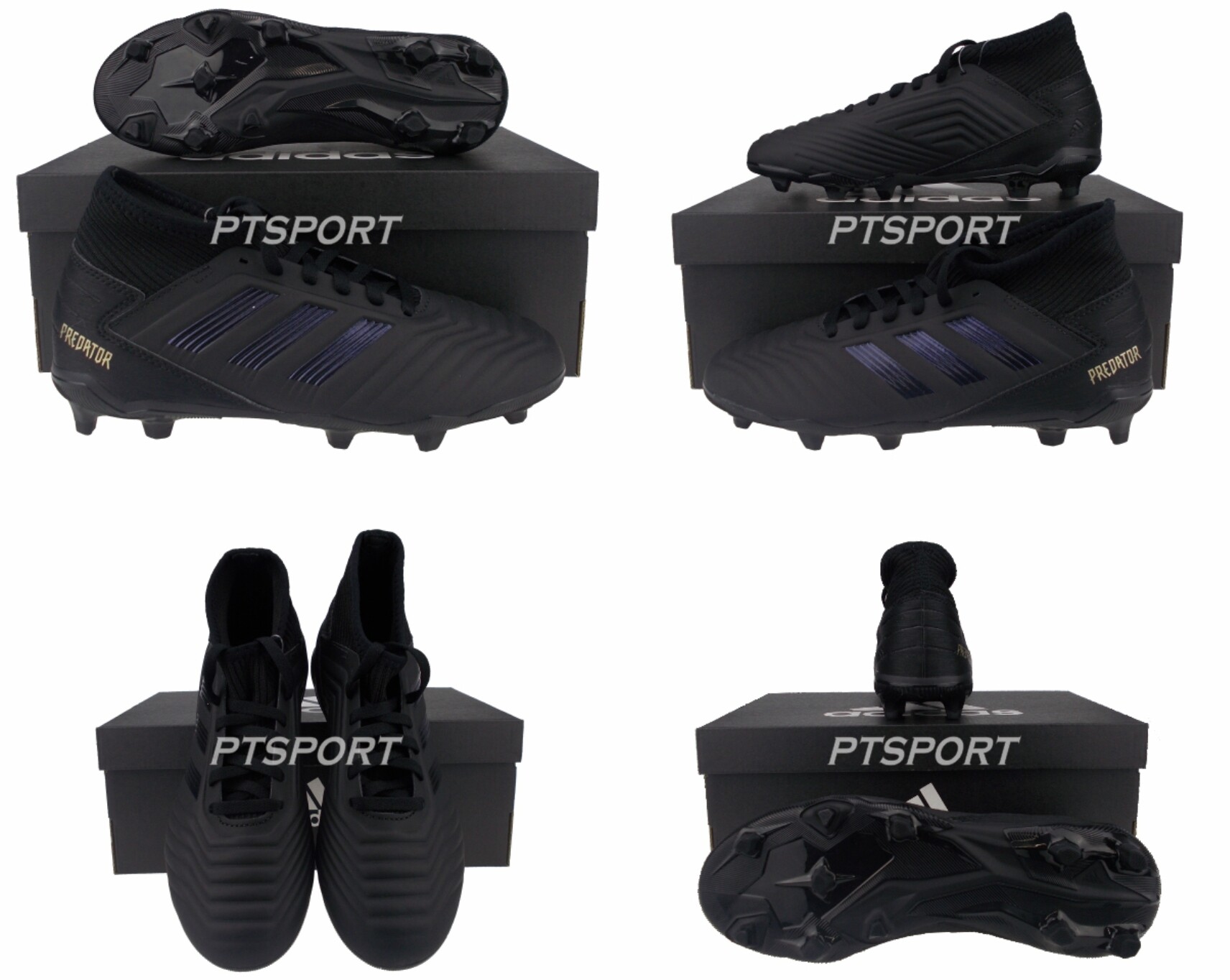 รองเท้ากีฬา รองเท้าสตั๊ดหุ้มข้อเด็ก Adidas G25794 Predator 19.3 Fg J ดำ. 