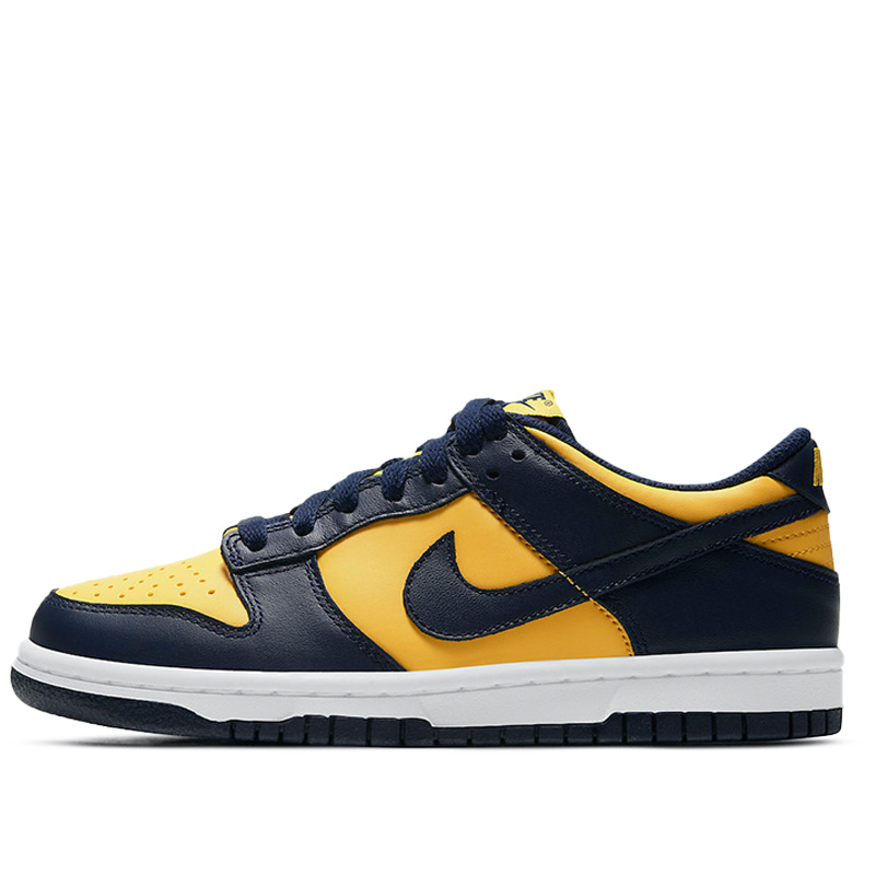 Nike Dunk low Michigan มิชิแกน สีฟ้าและสีเหลือง รองเท้าสเก็ตบอร์ดสบายๆที่จะช่วยให้ต่ำ DD1391-700