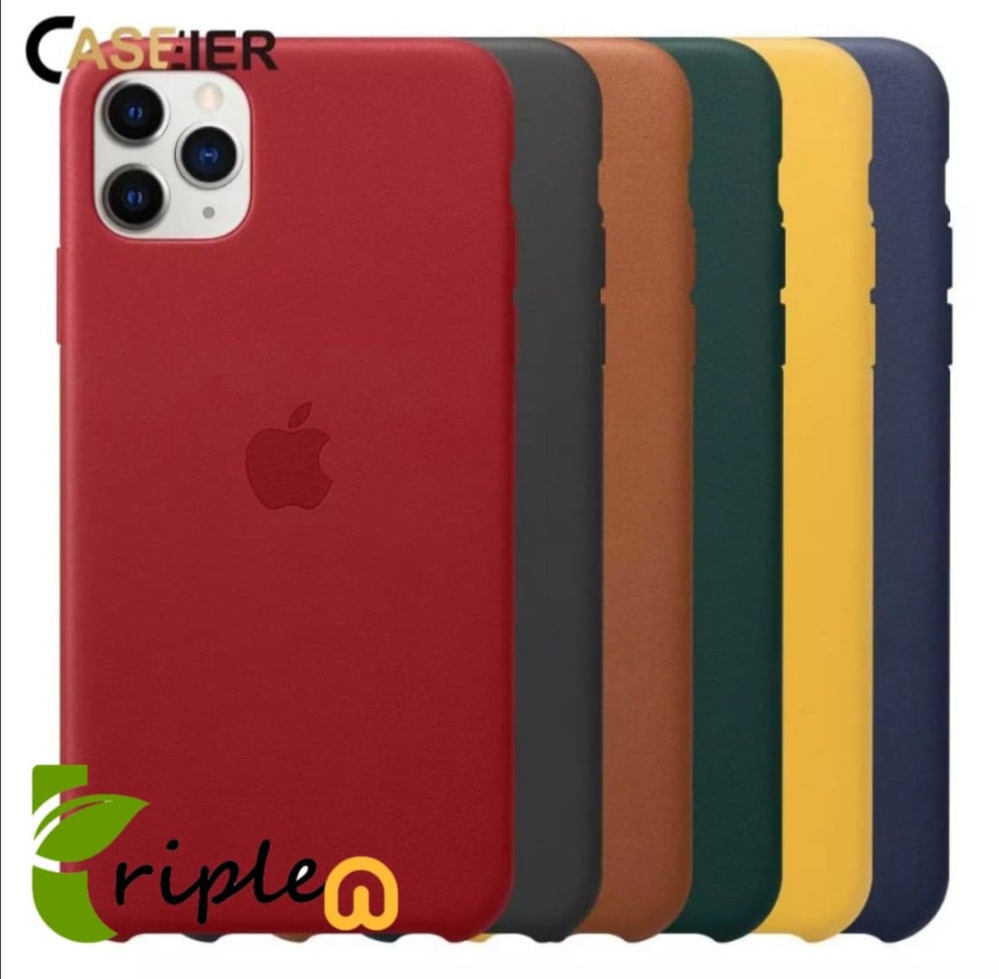 เคสหนัง มีโลโก้ Leather case for iPhone 11/12/12Pro เรียบหรู Triple N Shop ThaiPick