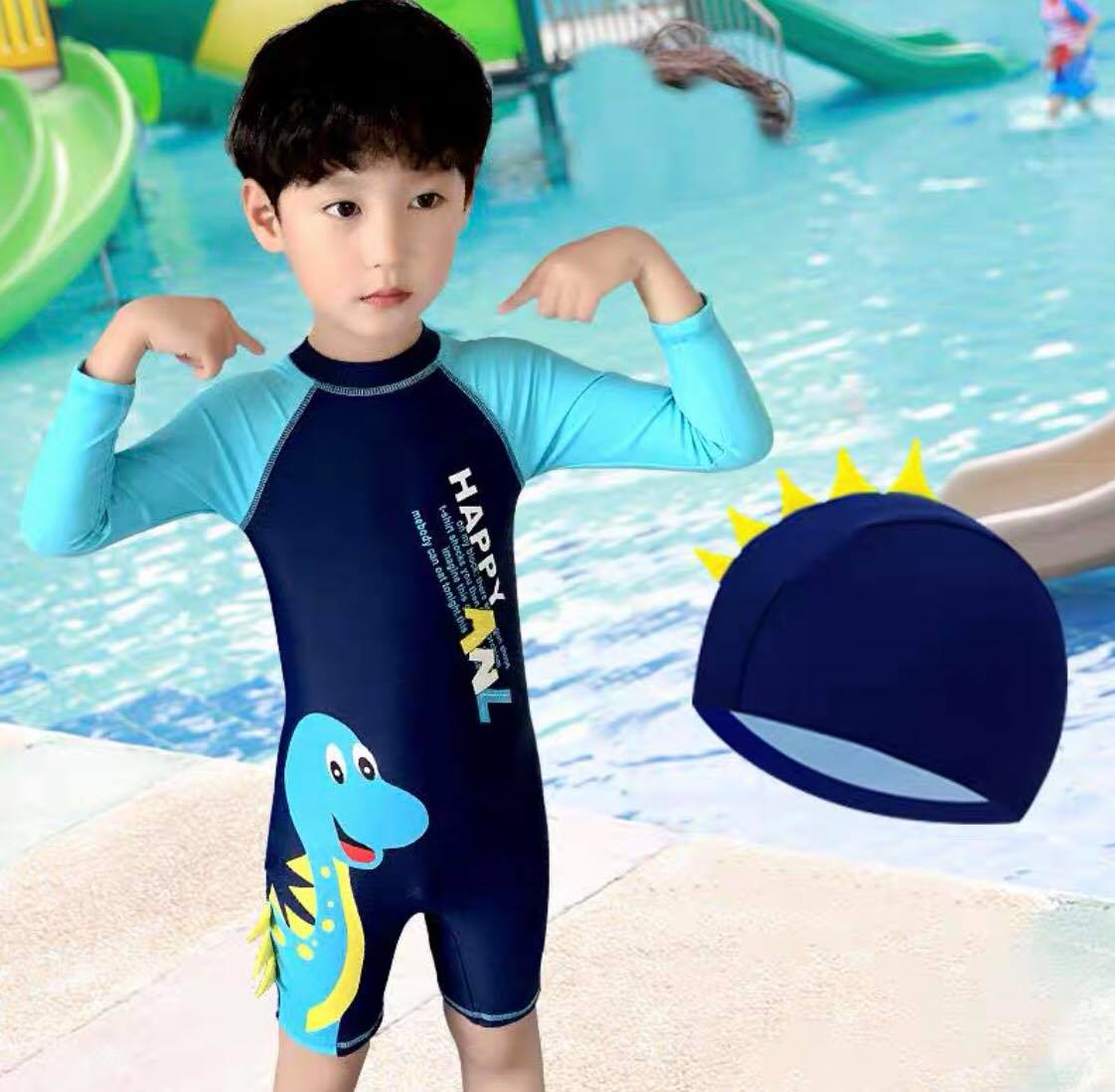 EXCEED Kids Swimming Suit เซ็ตเด็กชุดว่ายน้ำบอดี้สูทเด็ก ชุดว่ายน้ำเด็กลายการ์ตูน