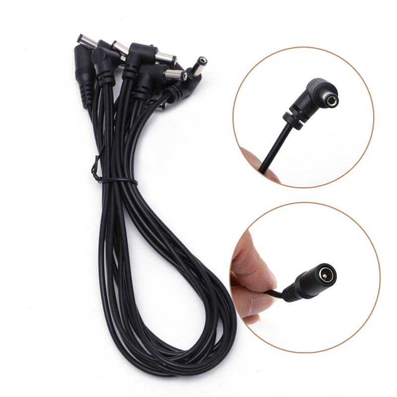 8 Way Electric Guitar Effect Pedal Daisy Chain Power Supply Cable Round Jacks