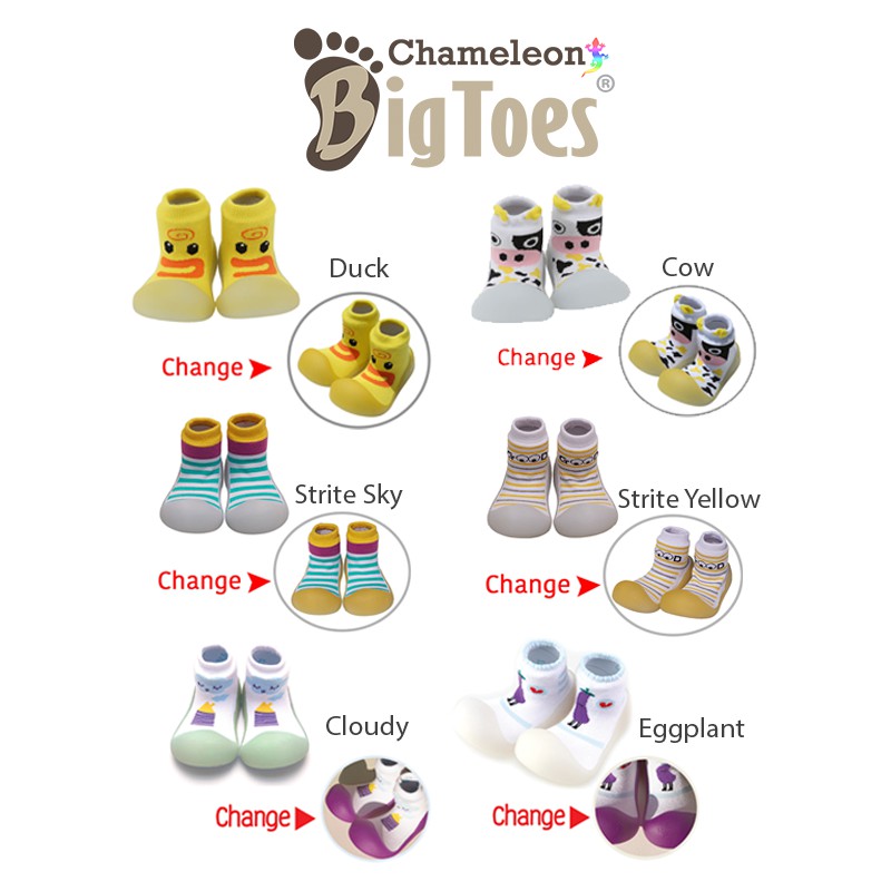 Chameleon Bigtoes รองเท้าหัดเดิน เปลี่ยนสีได้(รวม10ลายเด็กผู้ชาย) รองเท้าเด็กหัดเดิน (Size 11.5 12.5 13.5 cm)