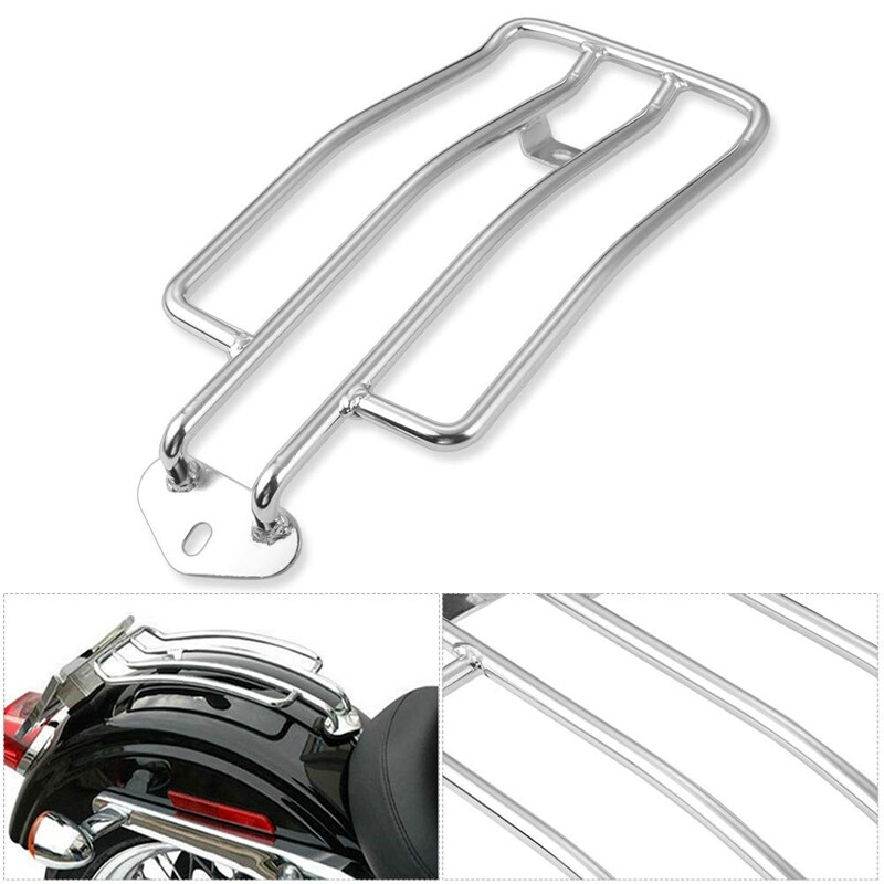 Motorcycle Luggage Rack Backrest Support Shelf Fits Rear Solo Seat 280Mm (11 inch) for Harley XL Sportsters 883 XL1200 1985-2003