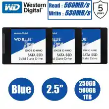 ภาพขนาดย่อของภาพหน้าปกสินค้าWestern Digital 1TB WD BLUE SSD Hard Disk SSD 250 GB 500GB 1TB HD 3D NAND 2.5 "SATA III 6กิกะไบต์/วินาทีภายใน Solid State Drive สำหรับ PC Loptop 3 ปี พร้อมส่ง จากร้าน Waaroom บน Lazada ภาพที่ 1