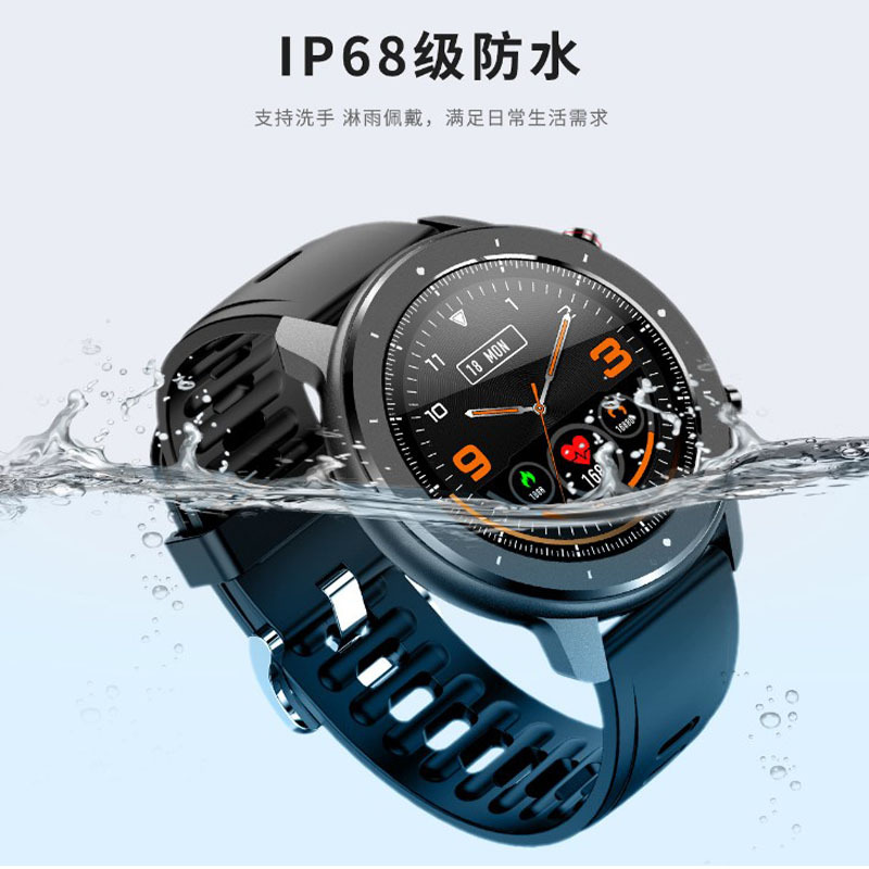 F12 เต็มรูปแบบสัมผัสสมาร์ทนาฬิกาแหวน ip68 มืออาชีพกันน้ำแบบไดนามิกอย่างต่อเนื่องการตรวจสอบอัตราการเต้นของหัวใจนาฬิกากีฬา