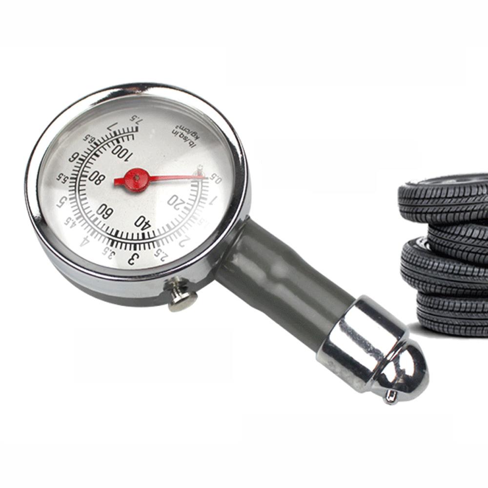 เครืองวัดความดันลมยางหน้าปัดขาว รุ่น Tyre Tire Pressure Gauge Meter (สีเทา)  Thejoyful