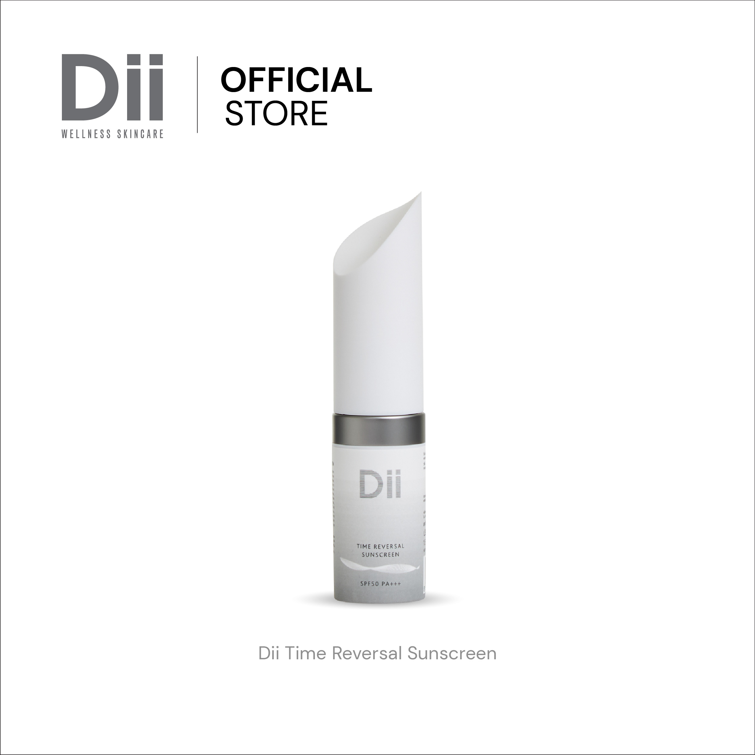 Dll Time Reversal Sunscreen 15 ml. : ดีไอไอ ไทม์ รีเวอร์ซัล ซัน สกรีน (ครีมกันเเดดเนื้อละมุนมีค่า SFP 50 PA+++ ปกป้องผิวจาก UVB เเละ UVA ได้อย่างยาวนาน)
