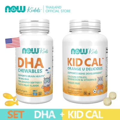 Now Foods, Set Kids Fish Oil DHA + Calcium