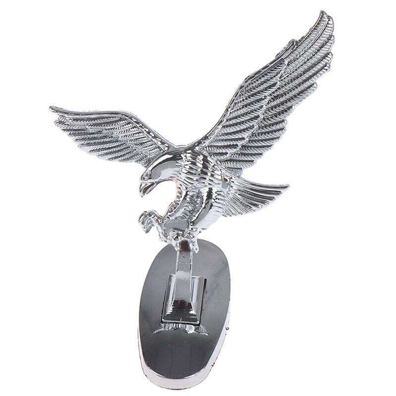 Car Front Cover Chrome Hood Ornament Badge 3D Emblem Angel Eagle For Auto Car