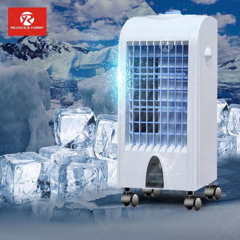 R&Y  พัดลมไอเย็น Air Cooler เครื่องปรับอากาศ เคลื่อนปรับอากาศเคลื่อนที่ เครื่องปรับอากาศสีฟ้า  ปรับระดับแรงลมได้ 3 ระดับ กำลังไฟ 75 วัตต์ ความสูง 62 CM