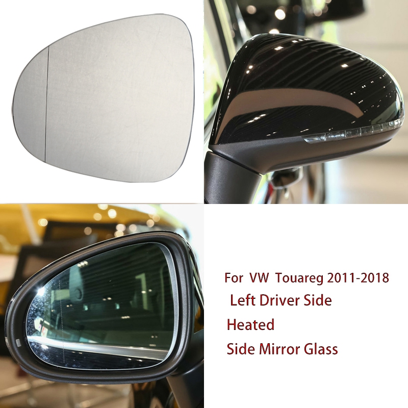 Side Wing Mirror Rearview Mirror Glass Heated for Touareg 2011 2012 2013 2014 2015 2016 2017 2018