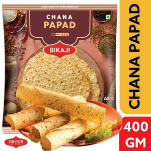 สินค้า Bikaji Papad Chana 200g ขนมแผ่นกรอบ ทำจากถั่วชิกพี ข้าวเกรียบอินเดีย
