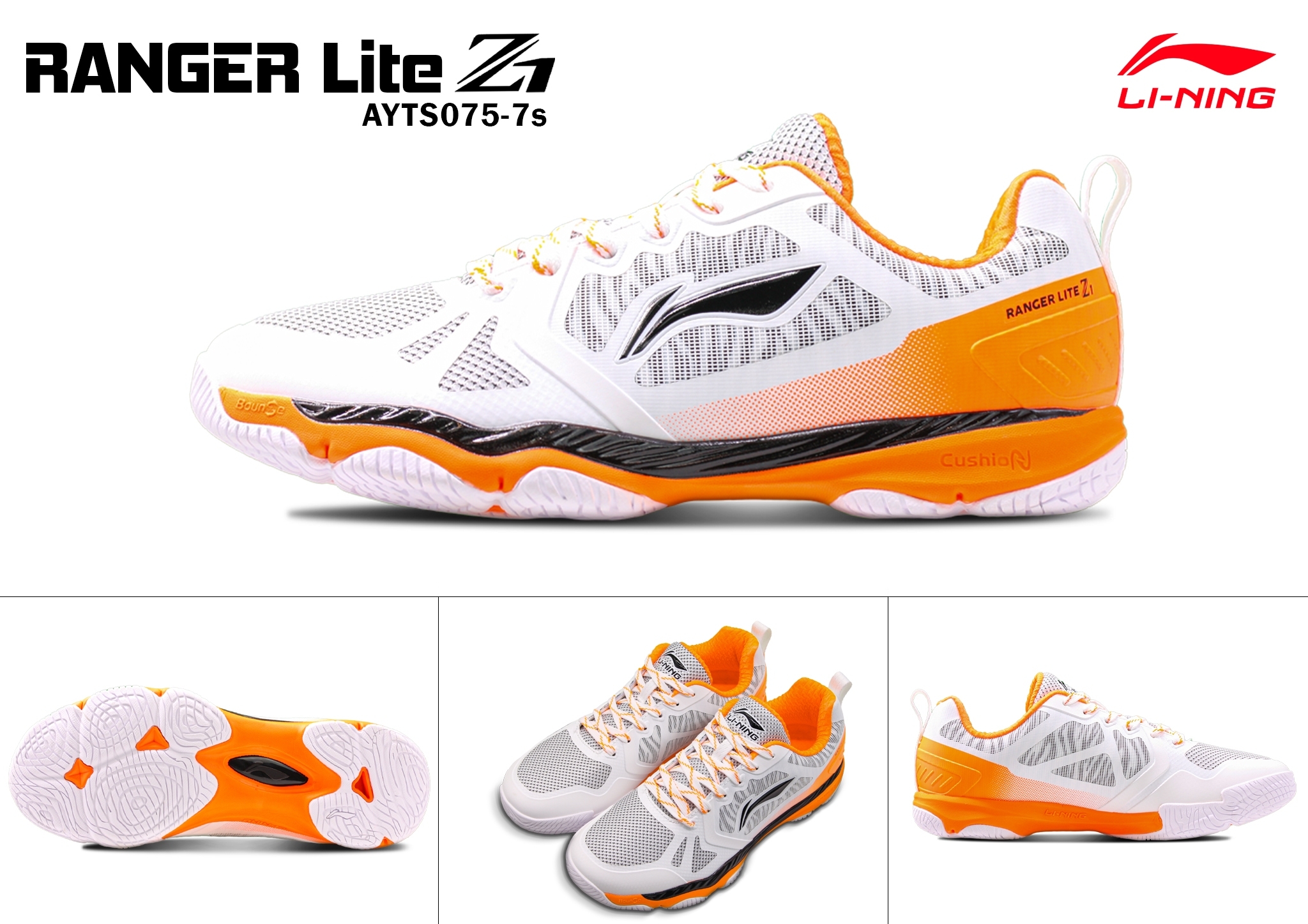 LI-NING รองเท้าแบดมินตัน RANGER Z lite (AYTS075) BADMINTON SHOES ...