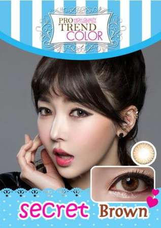 ของแท้ 100% Protrend Color Contact lens โปรเทรนคัลเลอร์ Contactlens Contactlen Protrendcolor คอนแทคเลนส์ รุ่น Secret Brown