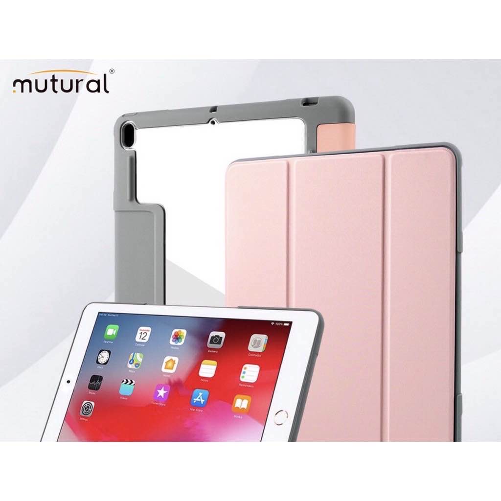 [ส่งจากไทย][แท้100%] Mutural เคสไอแพดหลังใส iPad10.2 / Air3 / 10.5 / 9.7(2017/2018) / Pro11.0  มีที่เก็บปากกา Apple Pencil สี สีชมพู สี สีชมพูรูปแบบรุ่นที่ีรองรับ iPad 9.7(2017/2018)