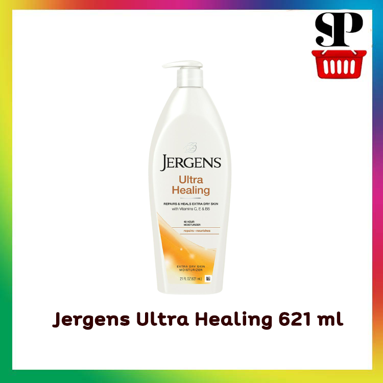 ล๊อตใหม่ ของแท้ JERGENS Ultra Healing Extra Dry Skin Moisturizer 621 ml (ไม่มีซีลมาจากโรงงาน)