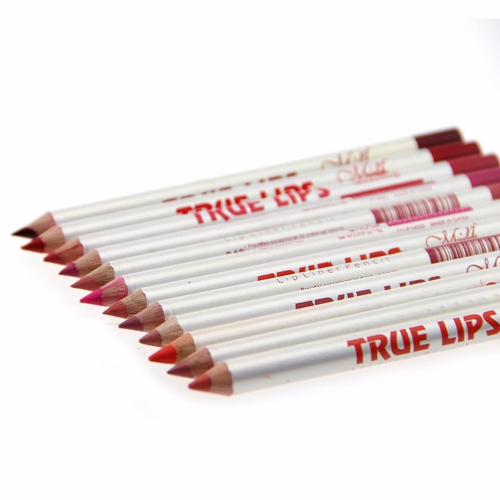 (12แท่ง/กล่อง) ทรูลิป Menow Truelips Lip Liner Pencil 1 กรัม ดินสอเขียนขอบปากสีสดใส วาด