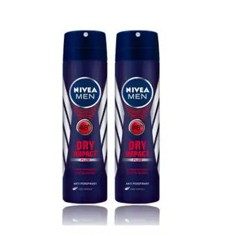 โปรโมชั่น นีเวีย ดีโอ เมน ดราย อิมเเพ็ค สเปรย์ 150 มล. แพ็ค 2 NIVEA DEO MEN Dry impact spray 150 ml Pack 2 พันทิป