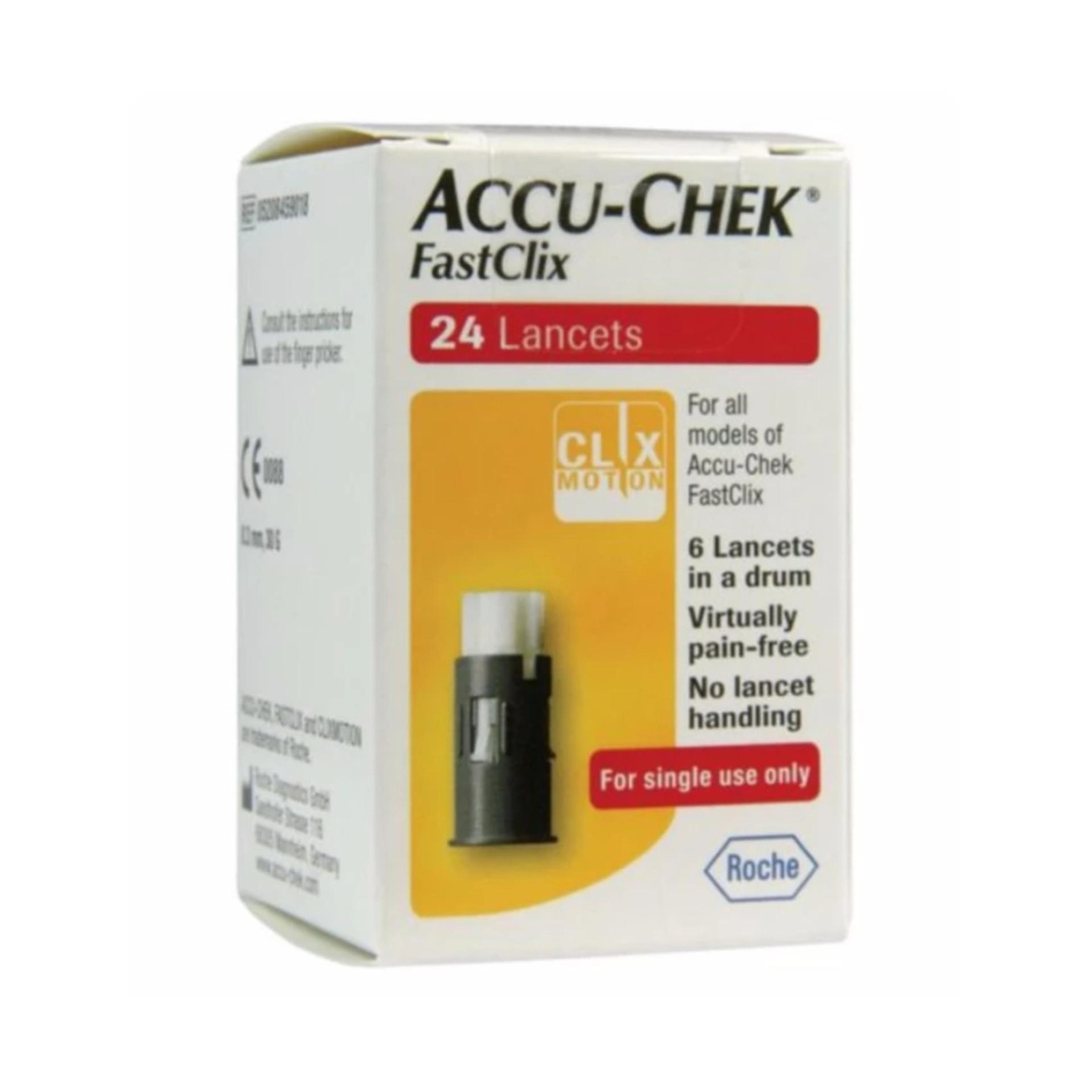 ราคา AccuChek FastClix 24 Lancets เข็มเจาะเลือดตรวจน้ำตาล 24ชิ้น (1