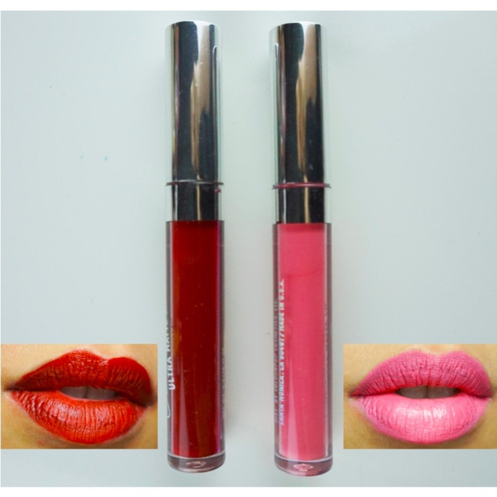 AKI Matte Liquid Lipstick ลิปสติกเนื้อแมท แพ็ค 2 แท่ง 2 สี เม็ดสีชัด ทาง่าย ไม่ตกร่อง  04