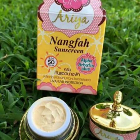 Ariya Nangfah Silk Sunscreen SPF 50 PA++ครีมกันแดดนางฟ้า5g(1กล่อง)