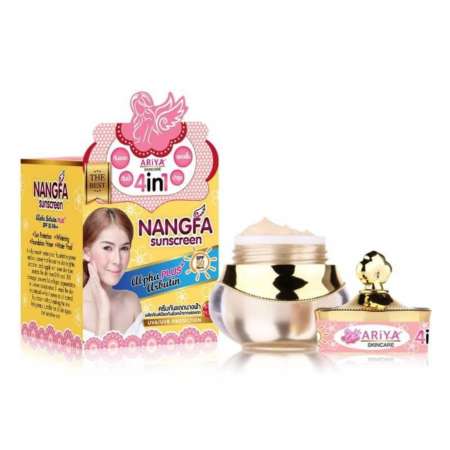 Ariya Nangfah Silk Sunscreen SPF 50 PA++ครีมกันแดดนางฟ้า5g(2กล่อง)