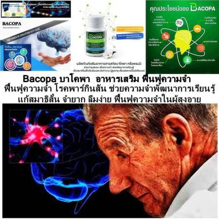 เฉพาะคุณ Bacopa บาโคพา อาหารเสริม ฟื้นฟูความจำ โรคพาร์กินสัน บำรุงสมอง
อย่างมีประสิทธิภาพ ช่วยความจำพัฒนาการเรียนรู้ แก้สมาธิสั้น จำยาก ลืมง่าย
ฟื้นฟูความจำในผู้สูงอายุ เพิ่มสมาธิในเด็กวัยเรียน 1 กระปุก 60 เม็ด ดูส่วนลดตอนนี้