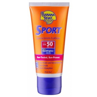 Banana boat sport sunscreen lotion SPF 50+ PA+++ 90 ml ครีมกันแดดกันเหงื่อสำหรับเล่นกีฬา(1 หลอด)